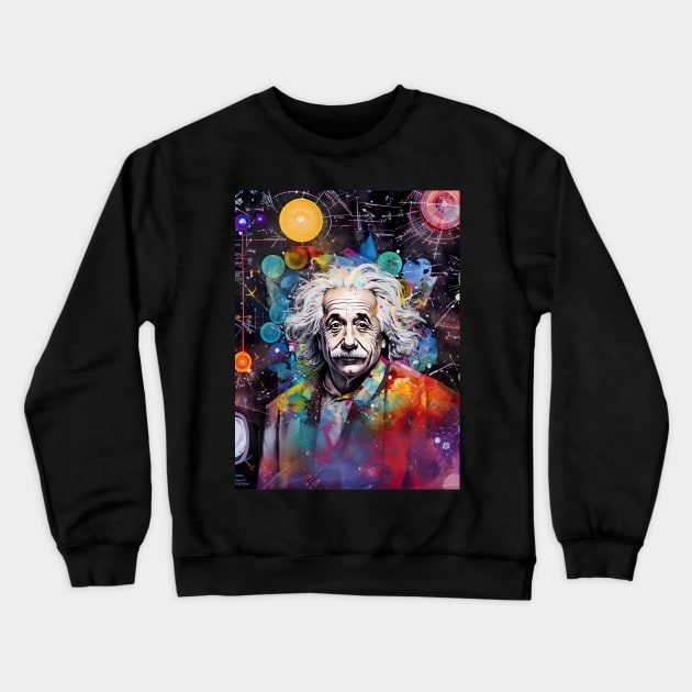 Pop Art Einstein Crewneck Sweatshirt by Blue Planet Boutique